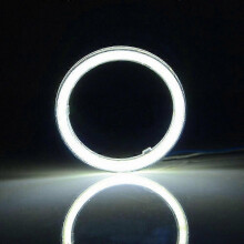 (hvitt - 80 mm) LED-kjørelyssett for biler og motorsykler, 12 V tåkelys med COB-angeløynehaloringer, tilgjengelige størrelser fra 60 mm til