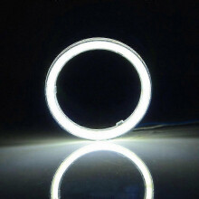 (hvitt - 60 mm) LED-kjørelyssett for biler og motorsykler, 12 V tåkelys med COB-angeløynehaloringer, tilgjengelige størrelser fra 60 mm til