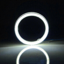 (fehér-70MM) LED-es nappali menetfény készlet autókhoz és motorkerékpárokhoz, 12 V-os ködlámpa COB Angel Eyes halógyűrűkkel, 60