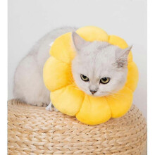 (Sunflower-L)Sunflower Hund Kat Anti-slikke Halsbånd Regnbue Kæledyr Halspude
