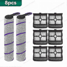 (Lot de 4) Pièces de rechange pour balai balai aspirateur Rowenta X-Clean 10, brosse rotative et filtre HEPA Tefal X-Clean 10