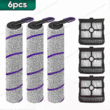 (Lot de 5) Pièces de rechange pour balai balai aspirateur Rowenta X-Clean 10 et Tefal X-Clean 10 : brosse rotative et filtre HEPA