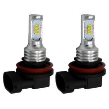 2 db H11 LED fényszórók Mini ködlámpák Autó fényszórók Lámpák Univerzális Autókhoz Izzók Fehér