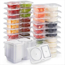 Újrafelhasználható snacktárolók fedéllel 20 db, snacktárolók, snackdobozos tartály adagszabályozással