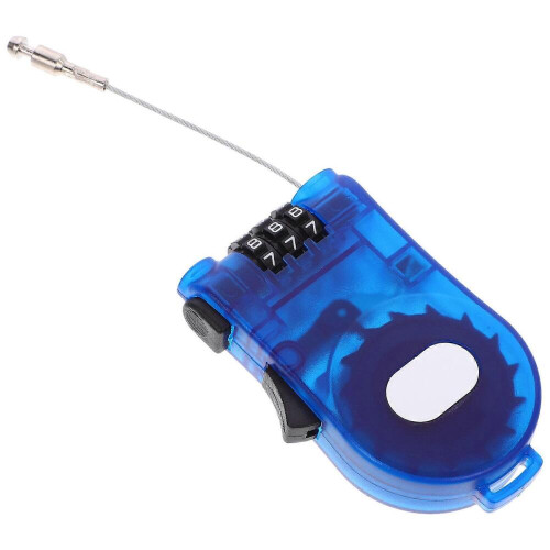 Lucchetto per sci e snowboard, antifurto, protezione di sicurezza compatta, blu, 1 set