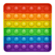 Szivárványos Pop It Fidget Toy szilikon buborék szenzoros játék stresszoldó gyerekeknek oktató játék