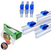 Cortador de film plástico para cocina, cortador deslizante bidireccional (enchufable, 33 cm), 6 unidades