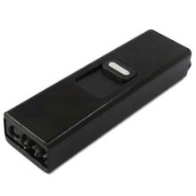 (Zwart) Mini zaklamp sleutelhanger met elektrische schokbeveiliging (25-26s)