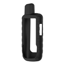 (Negro) Funda protectora de silicona antigolpes y anticaída para ciclocomputador GPSMAP 66i 67i, resistente a los arañazos.