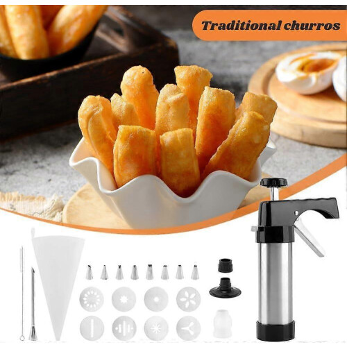 Κιτ παρασκευής Churro από ανοξείδωτο ατσάλι με 8 ακροφύσια σωληνώσεων και δ 1