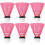Set van 6 duurzame badmintonballen voor buitentraining - Roze 2