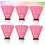 Set van 6 roze badmintonshuttles voor indoor training 5