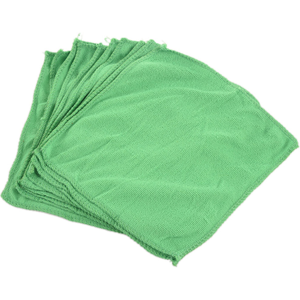 10Pcs Practical Soft New Car Wash Towel Cleaning Duster Auto Detailing Microfiber Green 4712125004967