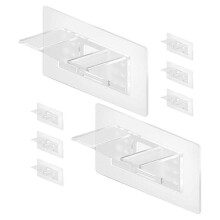 Supporti per ripiani di armadietti a forma triangolare, design minimalista, montaggio mobili, materiale acrilico, supporto divisorio, 8 pezz