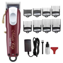 (black) Wahl Clipper 8148 Professional Hair Clippers, Made in USA, Taper Fade & Retro Haircut Kit, Barber Salon Tools with Multiple Guide Combs