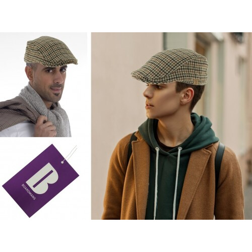 (M-L) Boardmans Brady Checked Flat Cap 1