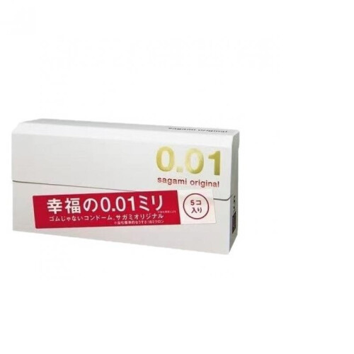 (5pcs) Sagami Original Happiness 0.01 Ultra-Thin Polyurethane Condoms 5-Pack, Maximum Sensitivity, Safe & Reliable
