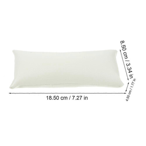 Cuscino espositore per orologi in PU beige con 2 morbidi cuscini. 1