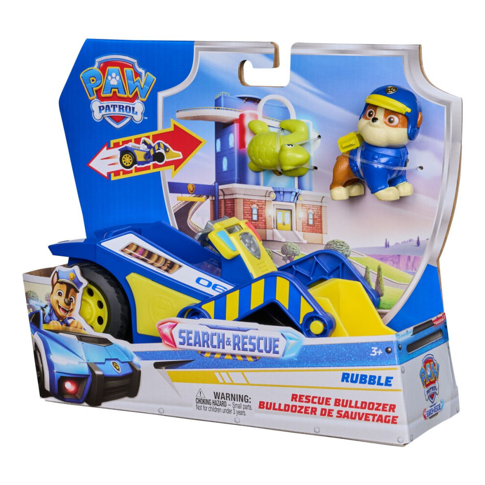 New Spin Master Paw Patrol Search & Rescue Rubble Rescue Bulldozer Vehicle With 2 Figures 6075444