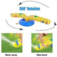 (yellow, 26*25*4cm) Rotating Water Spray Stick for Children’s Outdoor Play – A water spray stick designed for use on outdoor lawns