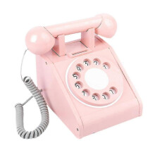 Babajáték Telefon Játékszer Fa Telefonjáték Fa Retro Telefonjáték Szerepjáték Telefon Gyerekeknek Forgó Telefon Játékkészlet/BL
