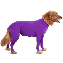 (Purple, L) Sport Dog Onesie - Shedding Of Dog Hair For Home, Car, Travel, Anxiety Calming Shirt, Uv And Tick Protection High-Quality