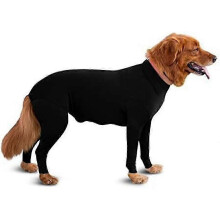 (Black, M) Sport Dog Onesie - Shedding Of Dog Hair For Home, Car, Travel, Anxiety Calming Shirt, Uv And Tick Protection High-Quality