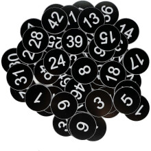 (Black, 201-300) Plastic Number Tags Engraved Numbered Tags Id Tags Key Tags Without Hole S2024123012376