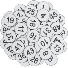 (White, 301-500) Plastic Number Tags Engraved Numbered Tags Id Tags Key Tags Without Hole S2024123012376