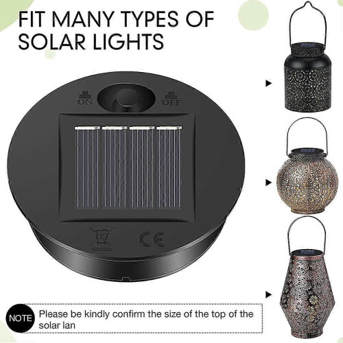 stk. solcellelamper reservedele top 7 lumen solcellelygte dele LED solpanel lanterne låg lys 2