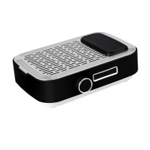 Aspirador de unhas profissional de 80W para polimento de gel e pedicure, recarregável, com tampa removível.