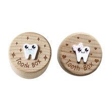 3D-geschnitzte Zahnfee-Box – Zahn-Souvenirbox aus Holz, geeignet für Männer und Frauen, inklusive Zahn