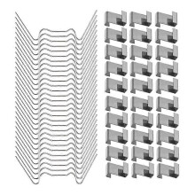 100 stuks roestvrijstalen glasclips voor kassen, W-vormige draadclips, Z-vormige beglazingsclips