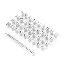 1 Box of 36 Letter and Number Stamp Sets, Metal Stamping Tools for Metal and Wood Stamping Punches 6