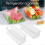 2 Pcs Refrigerator Organizer Bins, Clear Stackable Plastic Food Storage Rack with Handles for Pantry 3