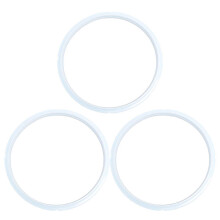 Conjunto de 3 vedações de silicone para panelas de pressão de 5 e 6 litros. Vedações de reposição duráveis e resistentes ao calor.
