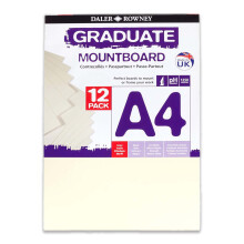 Daler Rowney Graduate Mountboard 12 x A4 Sheets Ivory