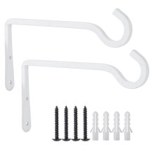 2Pack Hooks for Hanging, 8inch Metal Plant Hanger Outdoor for Hanging Baskets, Wind Chimes, Lanterns
