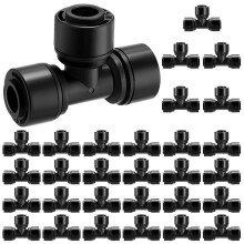 30Pcs 1/4inch Drip Irrigation Tee Connectors Irrigation Connectors for Drip Tube Quick Connect Drip