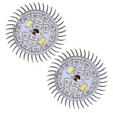 2 unidades de lâmpada de crescimento de plantas E14 85-265V Full Spectrum LED para cultivo hidropônico em ambientes internos e jardins verdes.