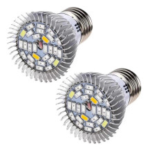 2 Stück E27 Pflanzenwachstumslampe 85-265V Vollspektrum-LED-Wachstumslampe für Hydrokultur-Indoor-Garten