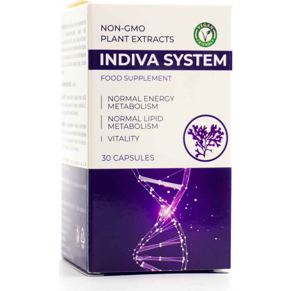 Green Dietary Supplement Indiva System 30 Capsules