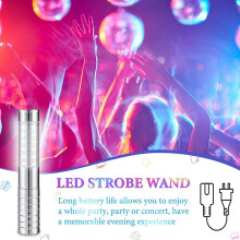 4 Delar LED Strobe-Ljus LED-Flaska Servicelampa Återanvändbar Champagneflaska Handlampa för Festkonsert, USA-Kontakt