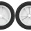 Conjunto de 2 rodas de 7 polegadas para carrinho de mão, rodas de reposição compatíveis com cortador de grama, carrinho utilitário. 5