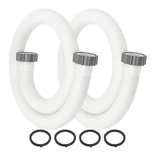 2 Pack Pool Hoses for Above Ground 1.5inch Diameter 59inch Long Accessory Swimming Pool Replacement 1