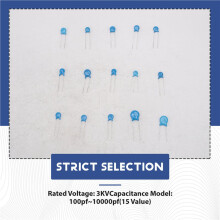 180 Piezas 15 Valores Kit Surtido de Condensadores CeráMicos de InmersióN de Alto Voltaje Rango 100PF-10000PF 3KV