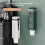 Green Wall-Mounted Perforation-Free Automatic Cup Extractor, Water Cup Shelf Storage Holder 3