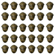 50 stuks kersteikel-rinkelbelletjes, vintage bronzen belletjes van 3 cm, metalen knutselbelletjes voor kerstversiering in huis.