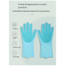 10PCS Washing Cleaning Gloves Convex Point Silicone Multi Purpose Gloves for Pet Cleaning Kitchen Wa