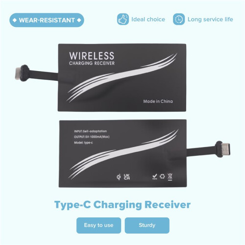Wireless Charger Type-C Universal Charging Receiver for  P20 Pro P10   Mi8 Mi6 for USB Type C 2
